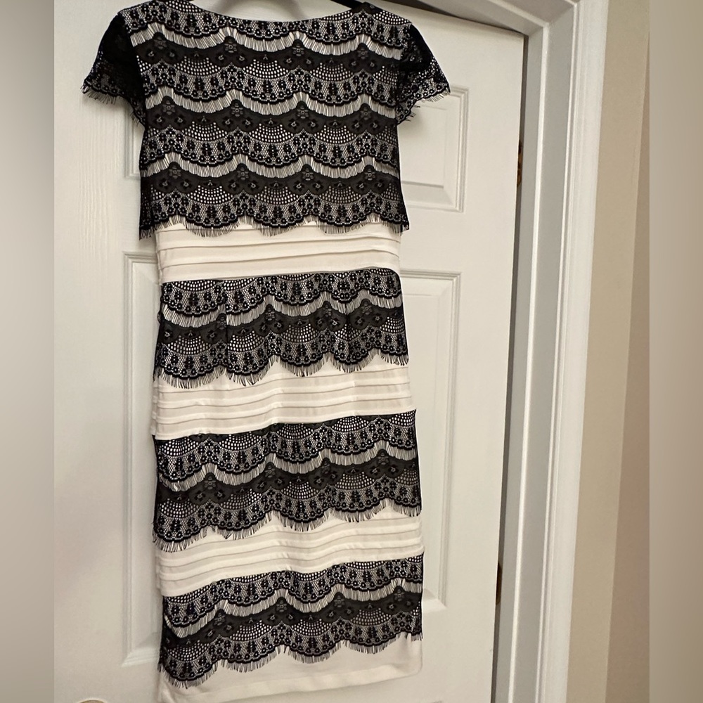Dress.  Size 8.  Black and cream.